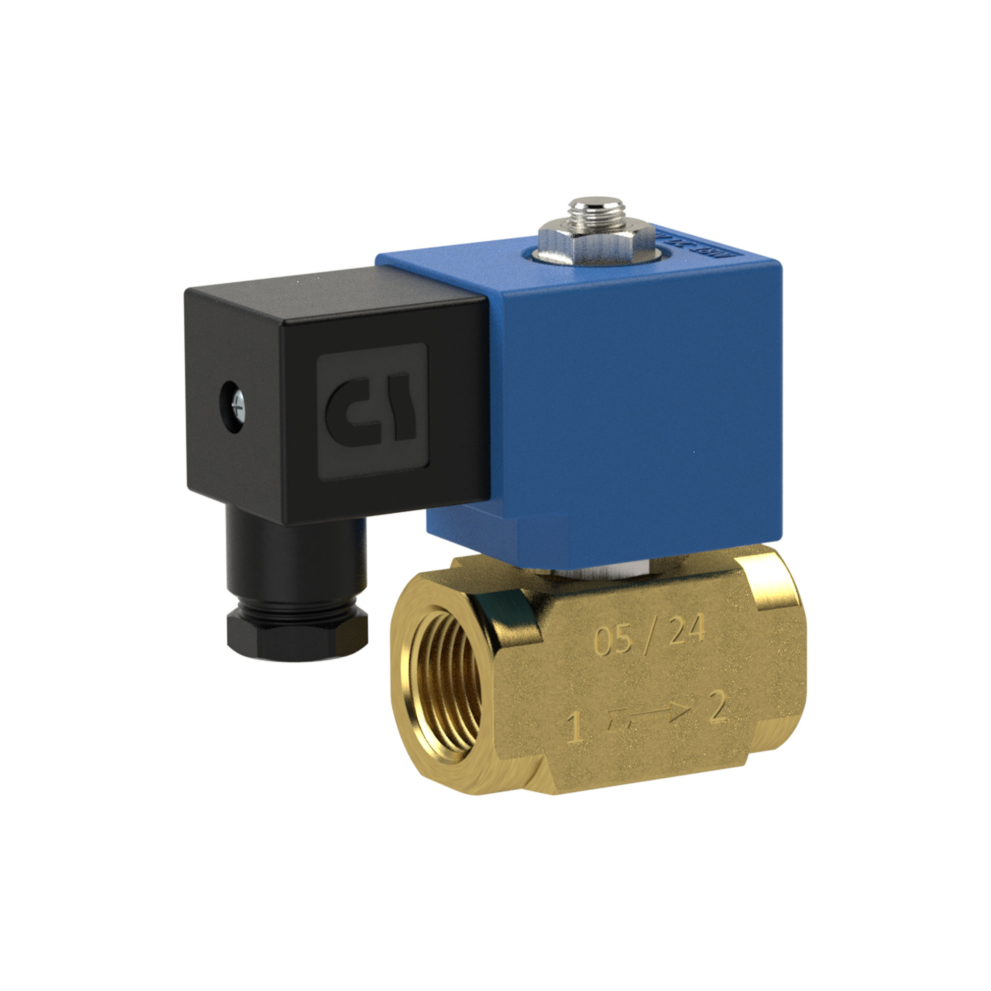 2/2-Wege-MV., MS, NO, direktg., 230 V, G 3/8, PN 0-10 bar, NBR - Riegler 148562