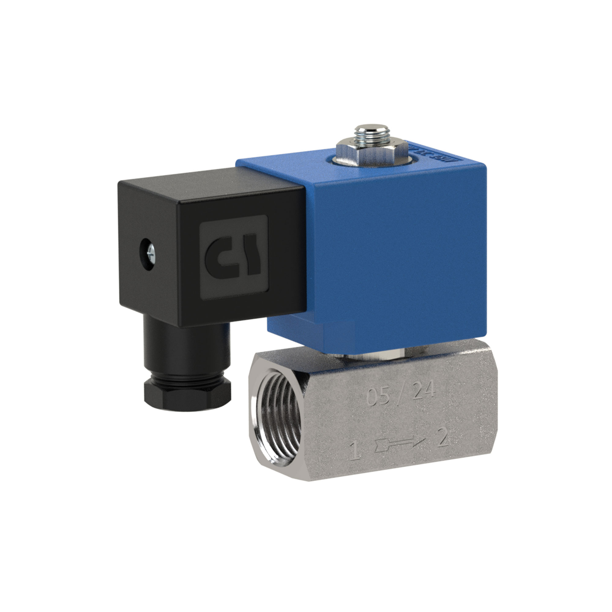 2/2-way solenoid valve NC, directly operated, 230 V, PN 0-6 bar - Riegler 148547