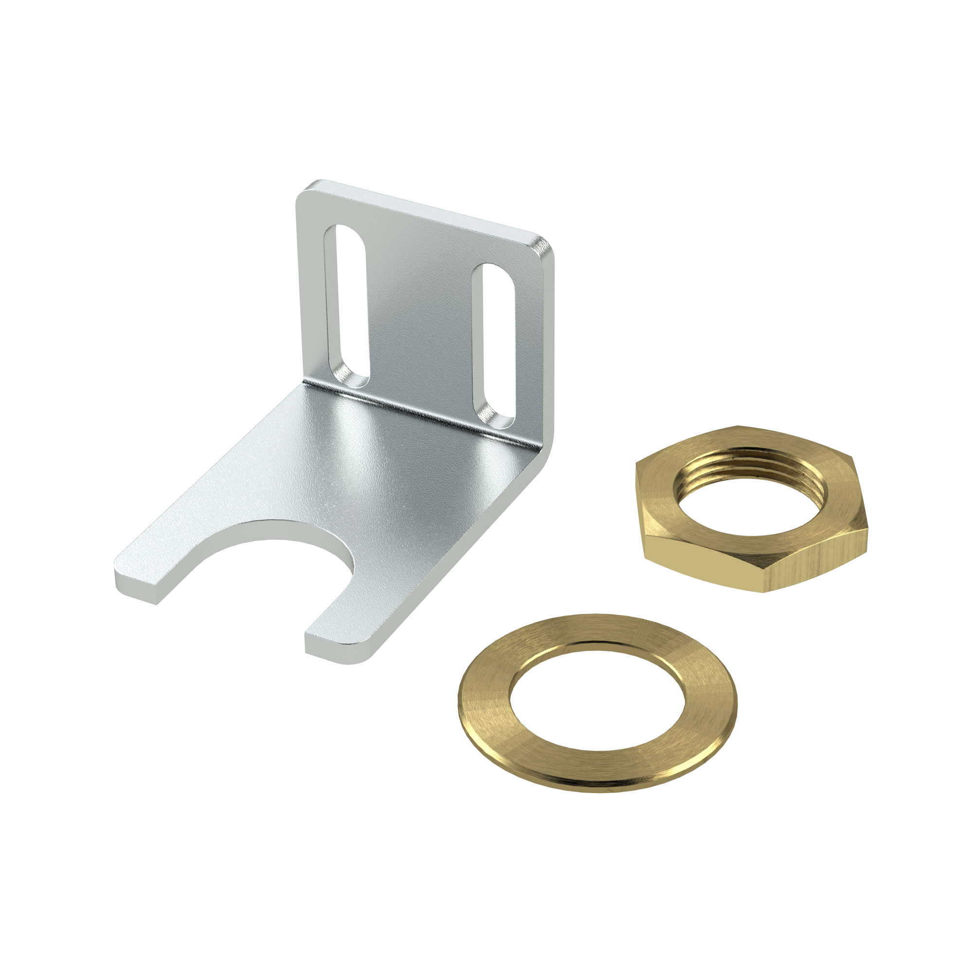Mounting bracket, nut, washer, »Standard«, size 1 and 2, to G 1/2 - Riegler 148646