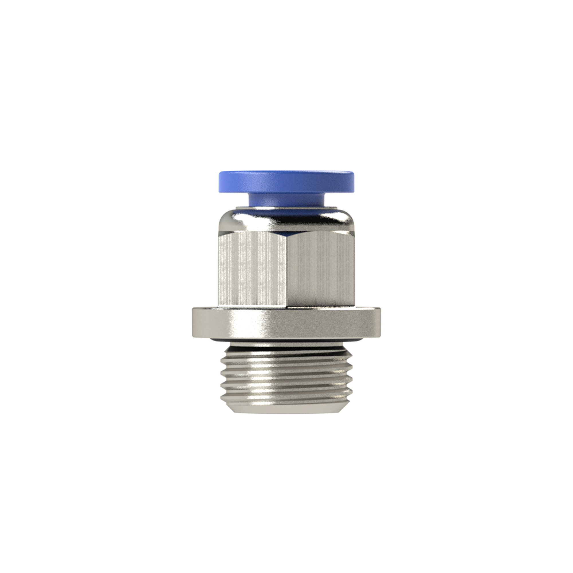 Straight push-in fitting »Blue Series« mini, M5 o., hose ext. Ø 4 - Riegler 148786