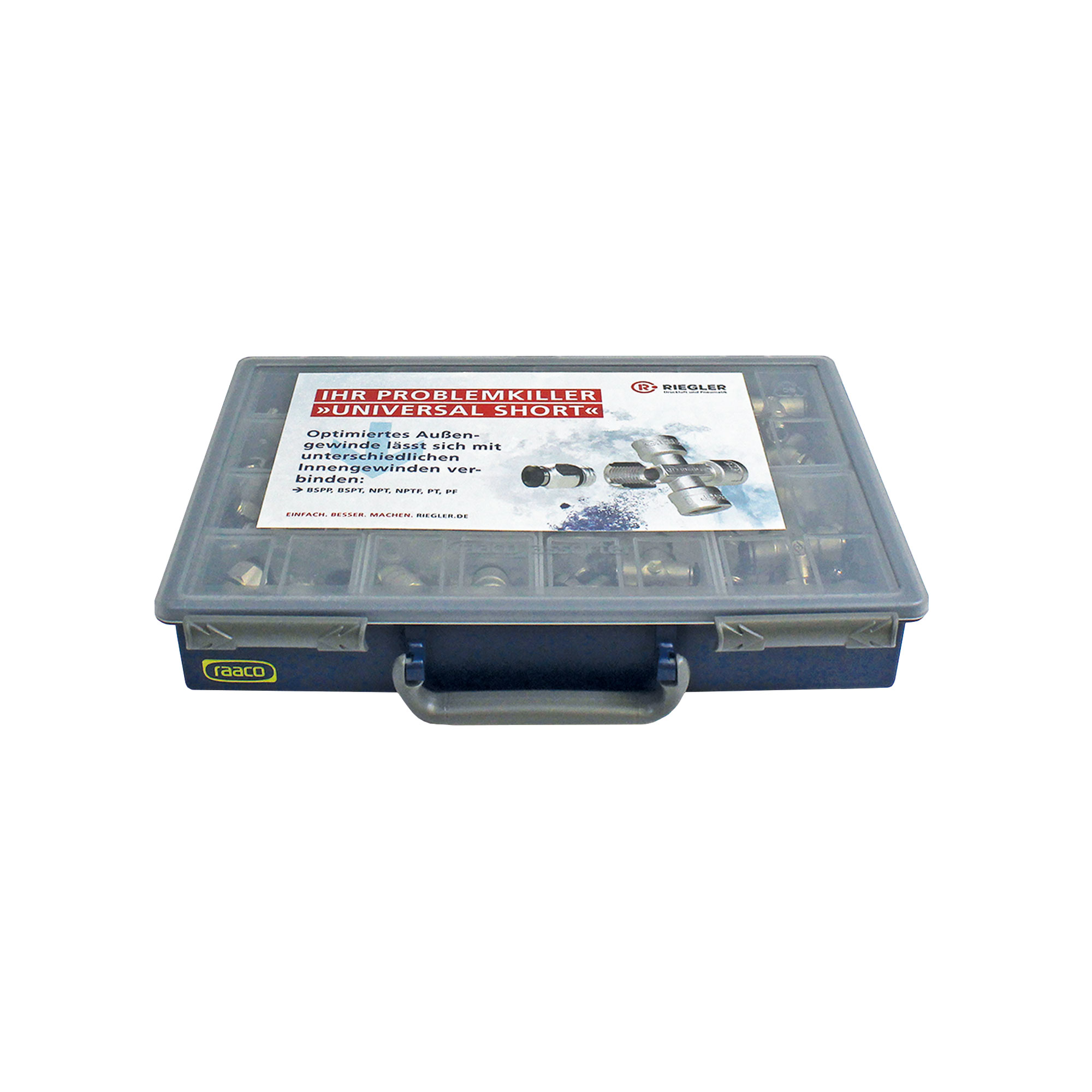 Assortment box, plug connectors »universal short« - Riegler 148955