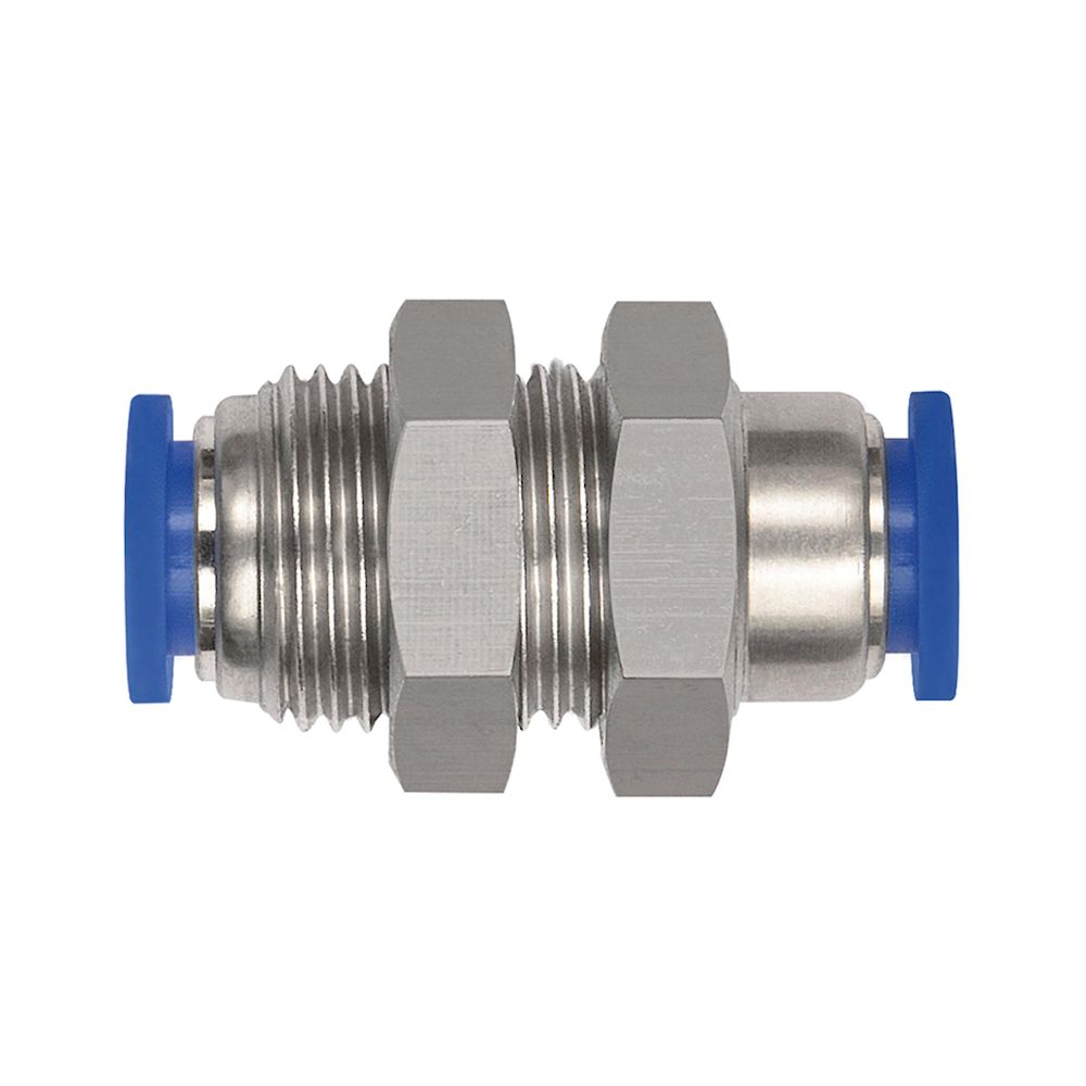 Riegler 148870.Push-in bulkhead connector »Blue series« mini, M12x1