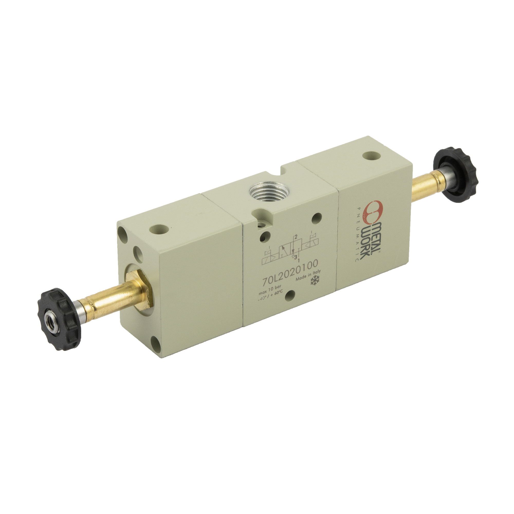 3/2-way valve low temperature, electropneumatic, bistable, G 1/4 - Riegler 149937