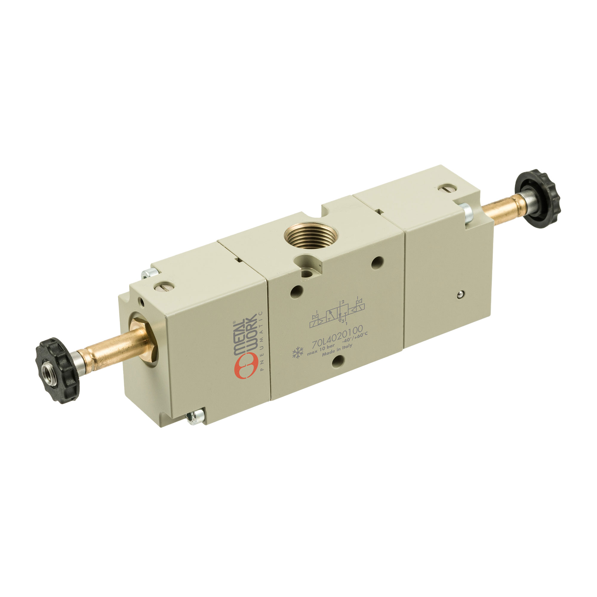 3/2-way valve low temperature, electropneumatic, bistable, G 3/8 - Riegler 149938