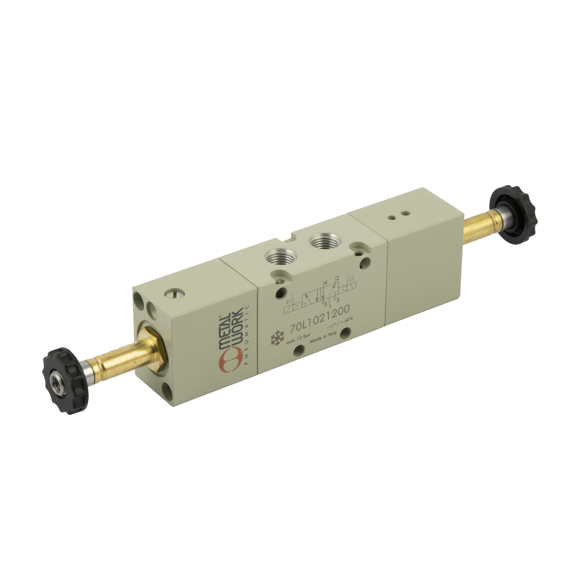5/2-way valve low temperature, electropneumatic, bistable, G 1/8 - Riegler 149942