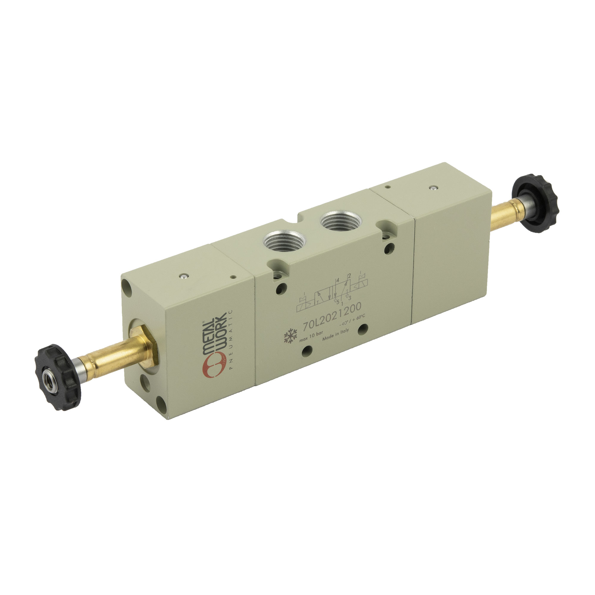 5/2-way valve low temperature, electropneumatic, bistable, G 1/4 - Riegler 149943