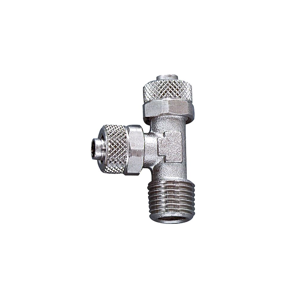 Riegler 110625.L screw-in fitting,R 1/8 o., for hose 5/3 mm, nickel-plated brass