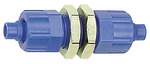 Riegler 110751.Bulkhead connector with mounting nuts, M12x1, for hose 8/6, POM