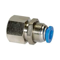 Riegler 109221. Ger. Schott-Steckverschraubung »Blaue Serie«, M22x1,0, Rc 3/8 i.