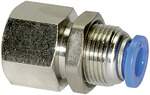 Riegler 109219.Straight push-in bulkhead fitting »Blue Series«, M22x1, G 1/4 i.