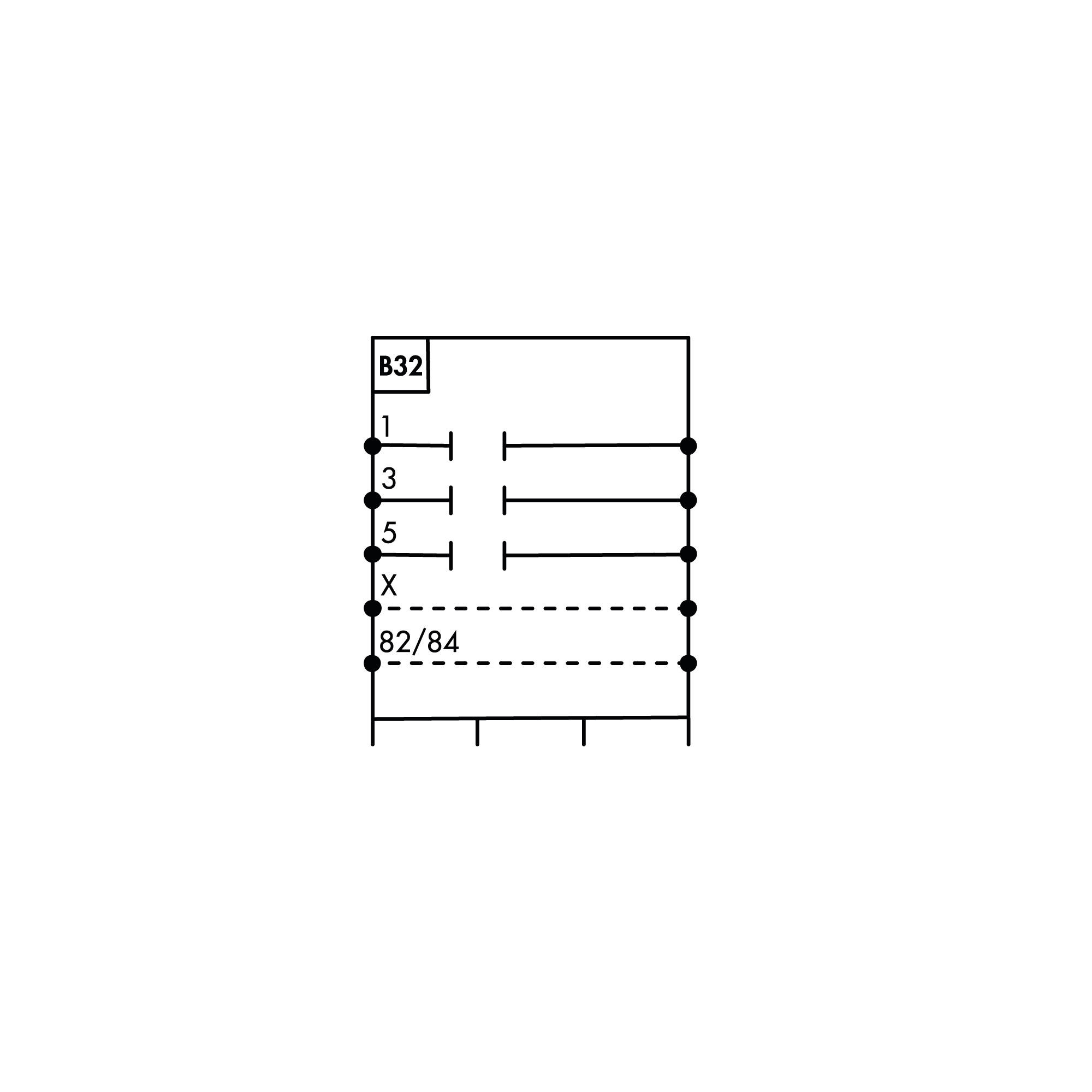 Grundplatte EB 80, 3-fach, Anschl. 1/3/5 getr., 6 Anst., Ø 6 - Riegler 151672
