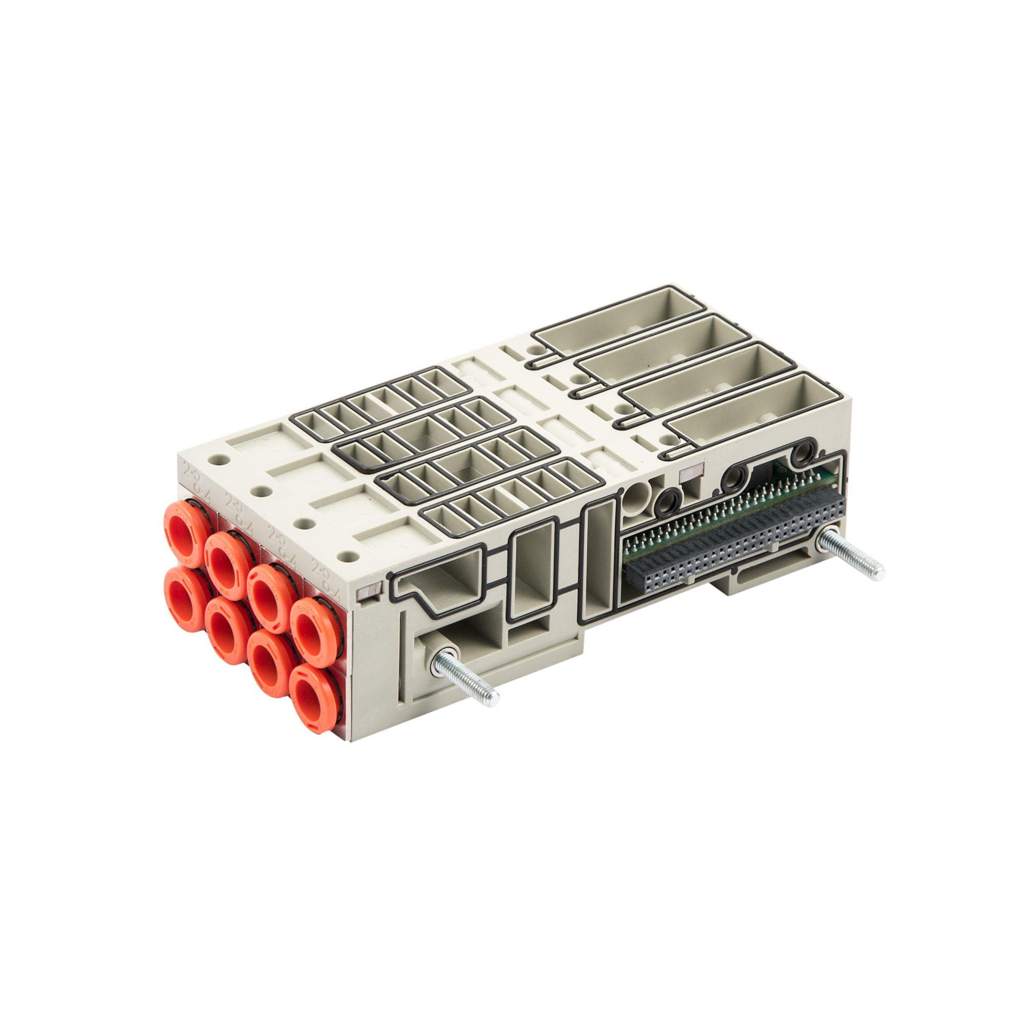 Base plate EB 80, 4-fold, full-flow ports, 8 controls, no cart. - Riegler 151686