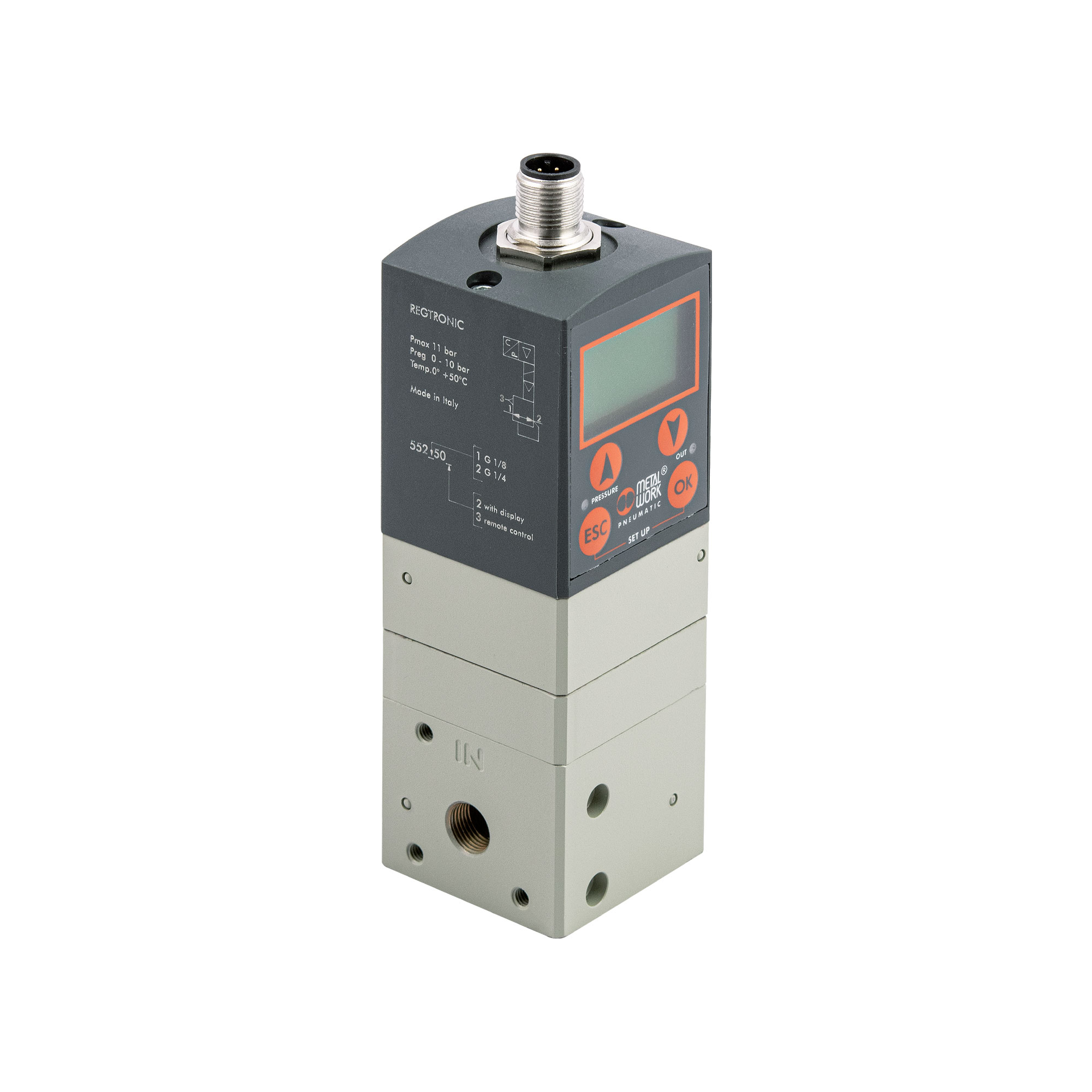 Prop. prec. regulator REGTRONIC, G 1/4, display, 4-20 mA - Riegler 152959