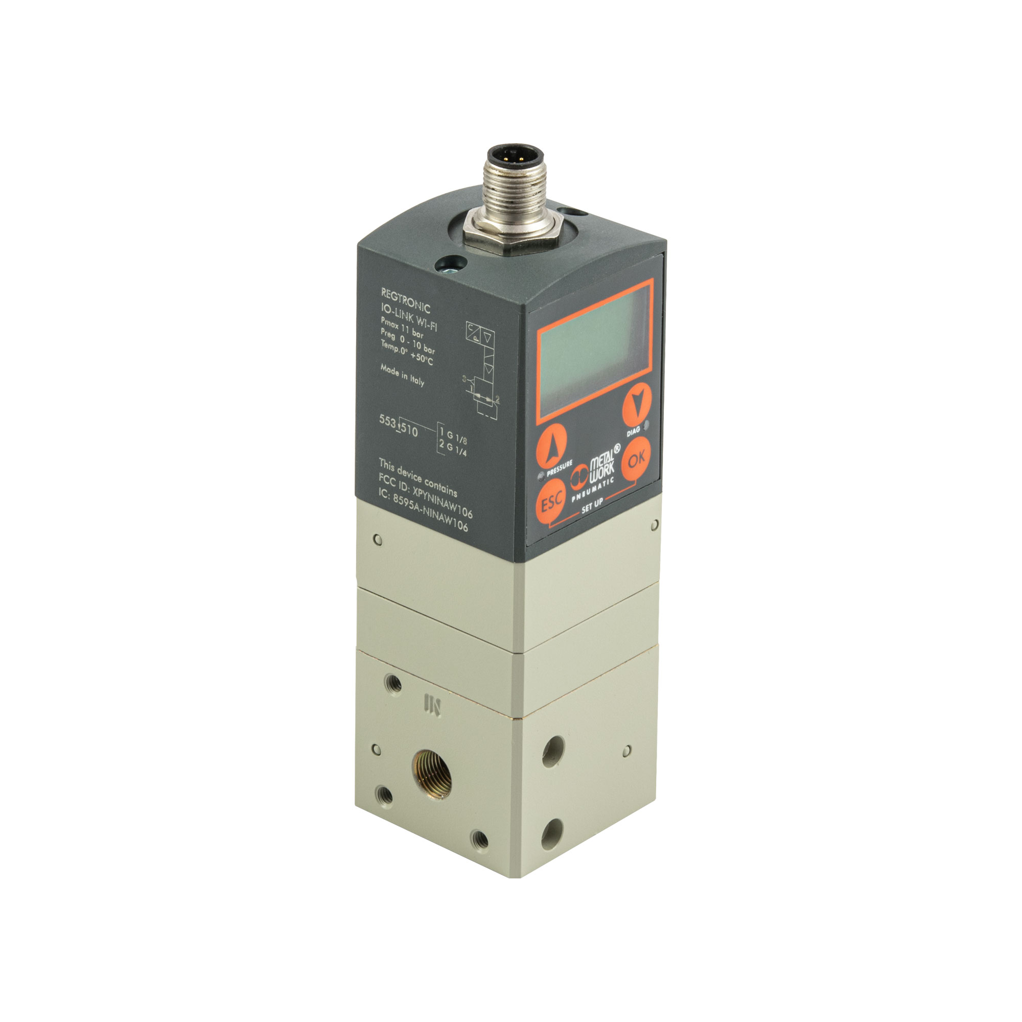 Prop. prec. regulator REGTRONIC, G 1/4, display/WiFi, IO-Link - Riegler 153025