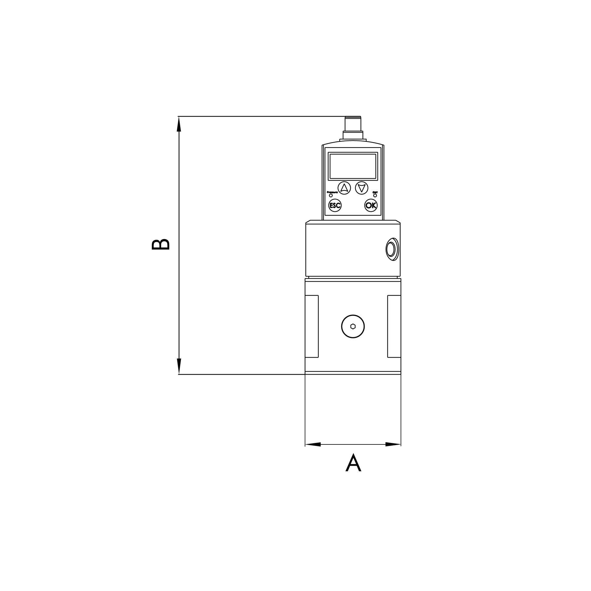 Prop. regulator REGTRONIC 300, w/o end plates, display, IO-Link - Riegler 153042