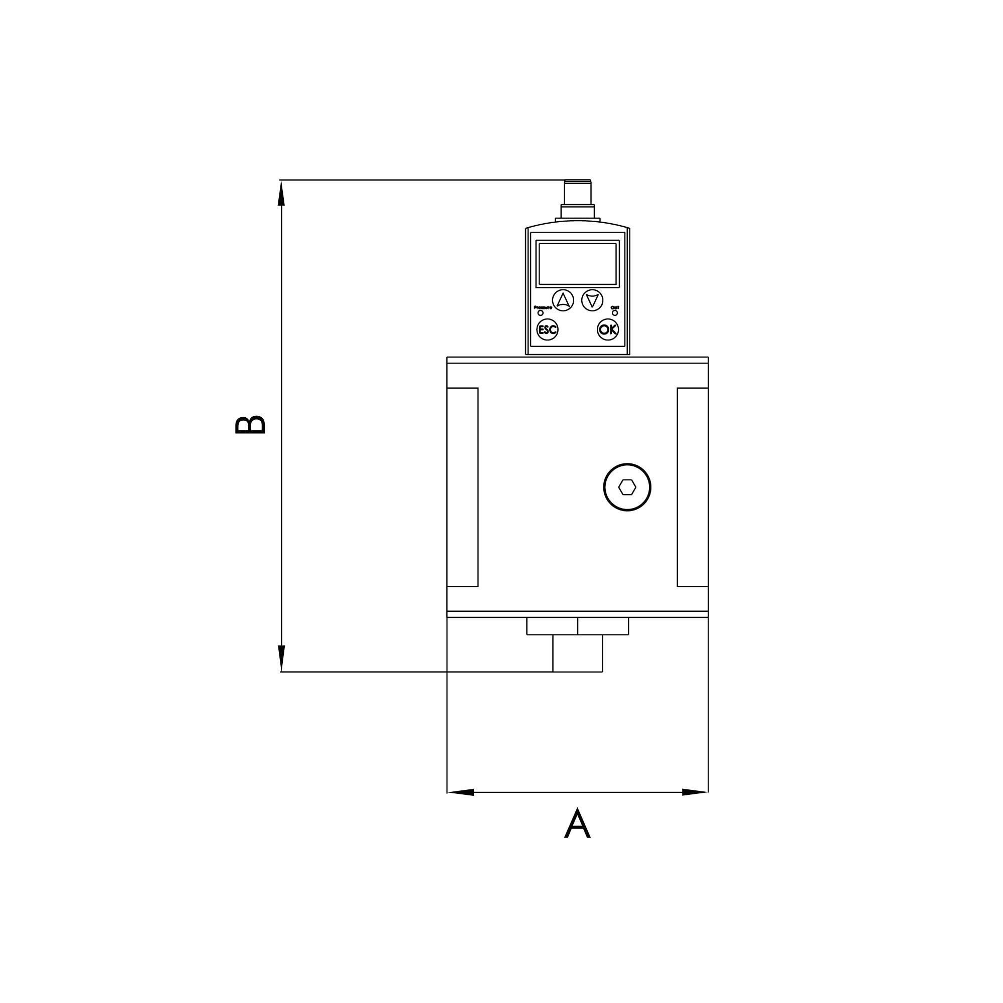 Prop. regulator REGTRONIC 400, w/o end plates, display, 0-10 V - Riegler 153044