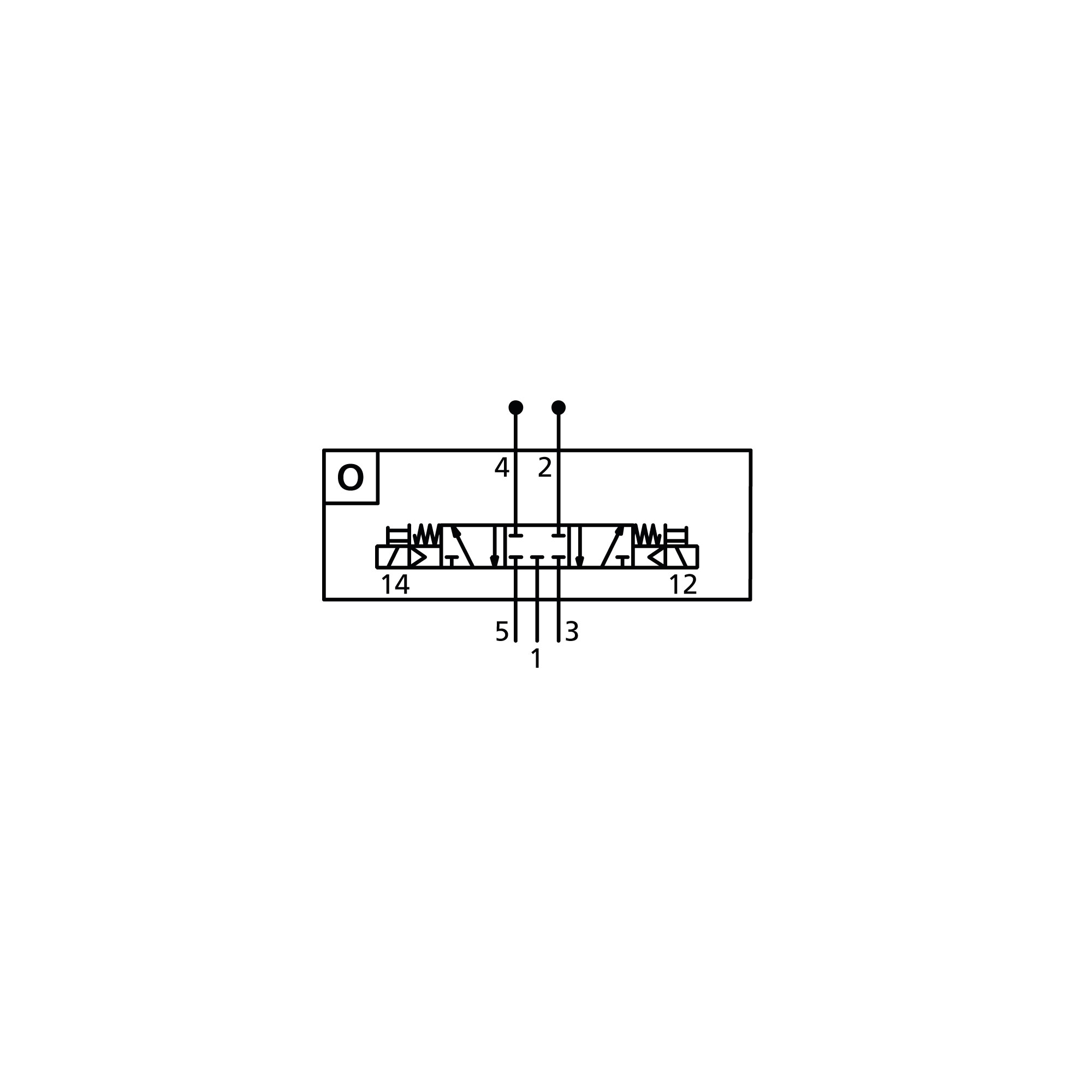 Ventil EB 80, 5/3 Mitte geschlossen, Handhilfsbet. monostabil - Riegler 153117