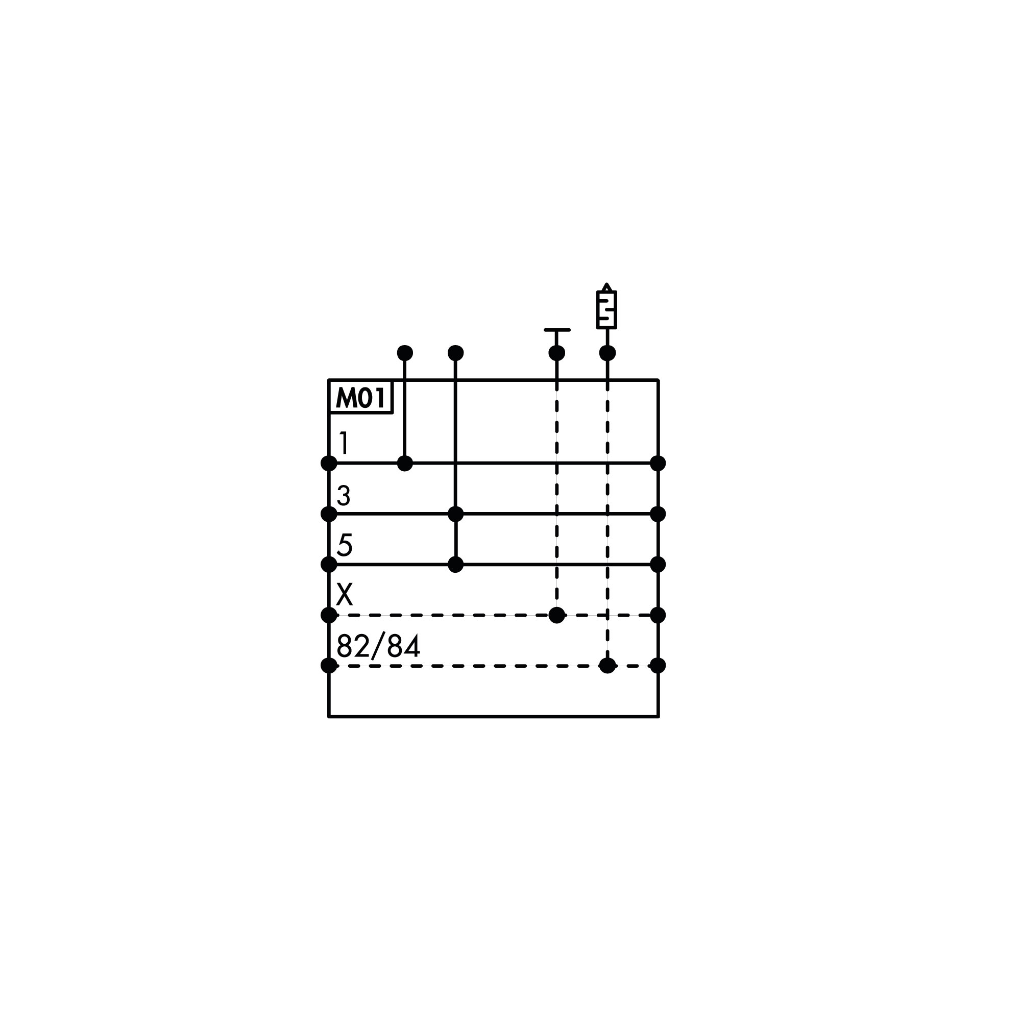 Zw.-Modul EB80, Ø8, Abluft 1xØ8, freier Durchg., ohne el. Einsp. - Riegler 153202