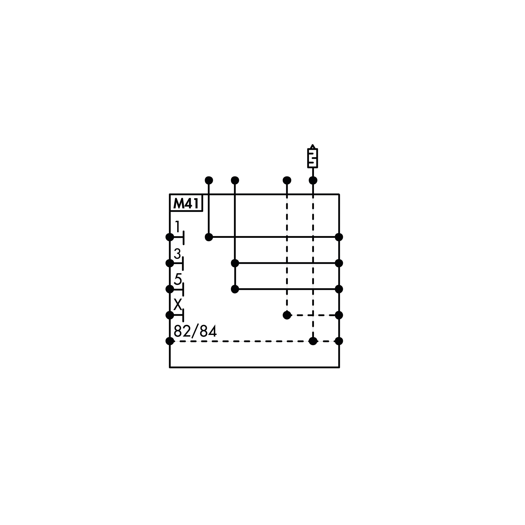 Int. support EB80, Ø8, rel. 1x Ø8, 1/3/5/X sect., power supply - Riegler 153229