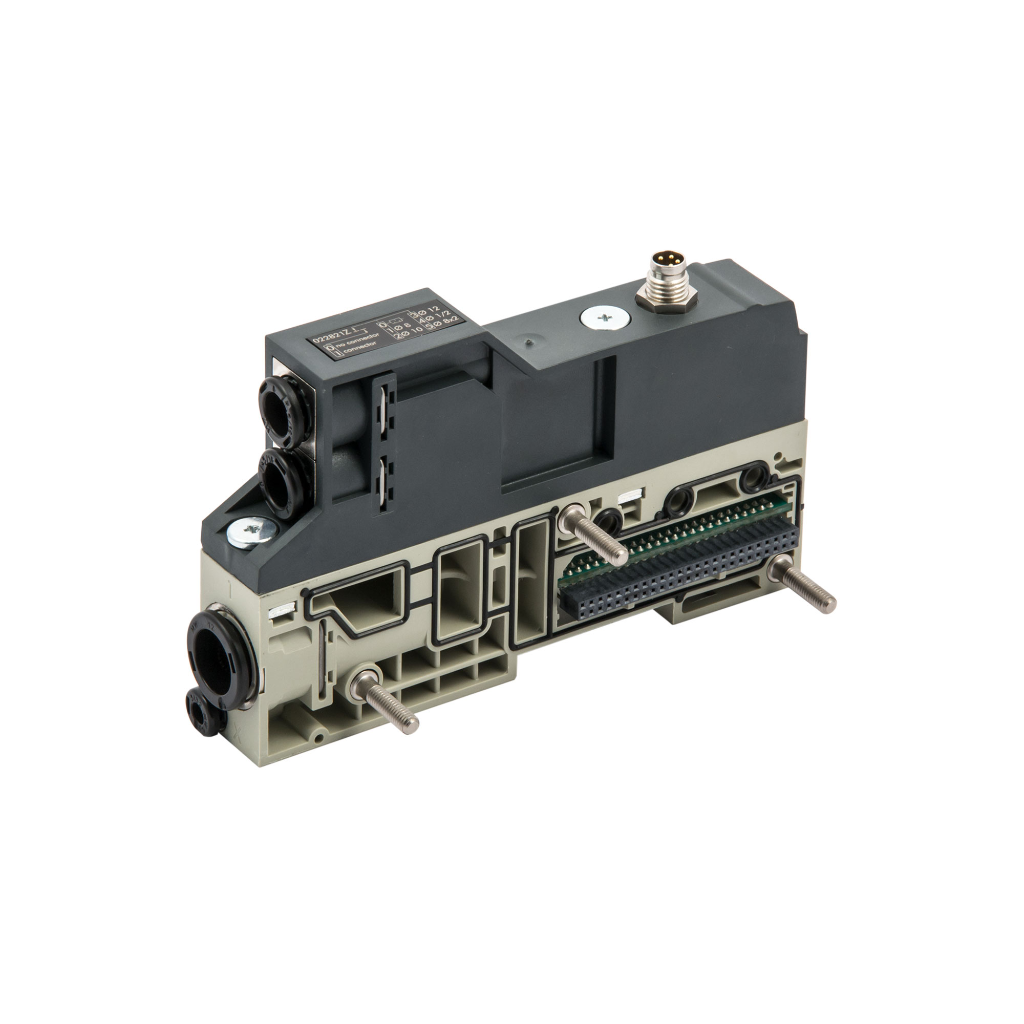 Zw.-Modul EB80, Ø10, Abl. 2x Ø8, Ansch. 3/5 getr., mit el. Einsp. - Riegler 153254