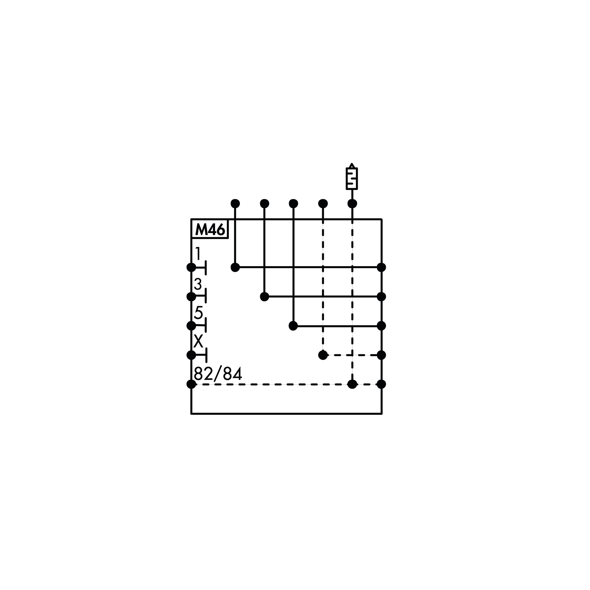 Int. support EB80, Ø8, rel. 2x Ø8, 1/3/5/X sect., power supply - Riegler 153259
