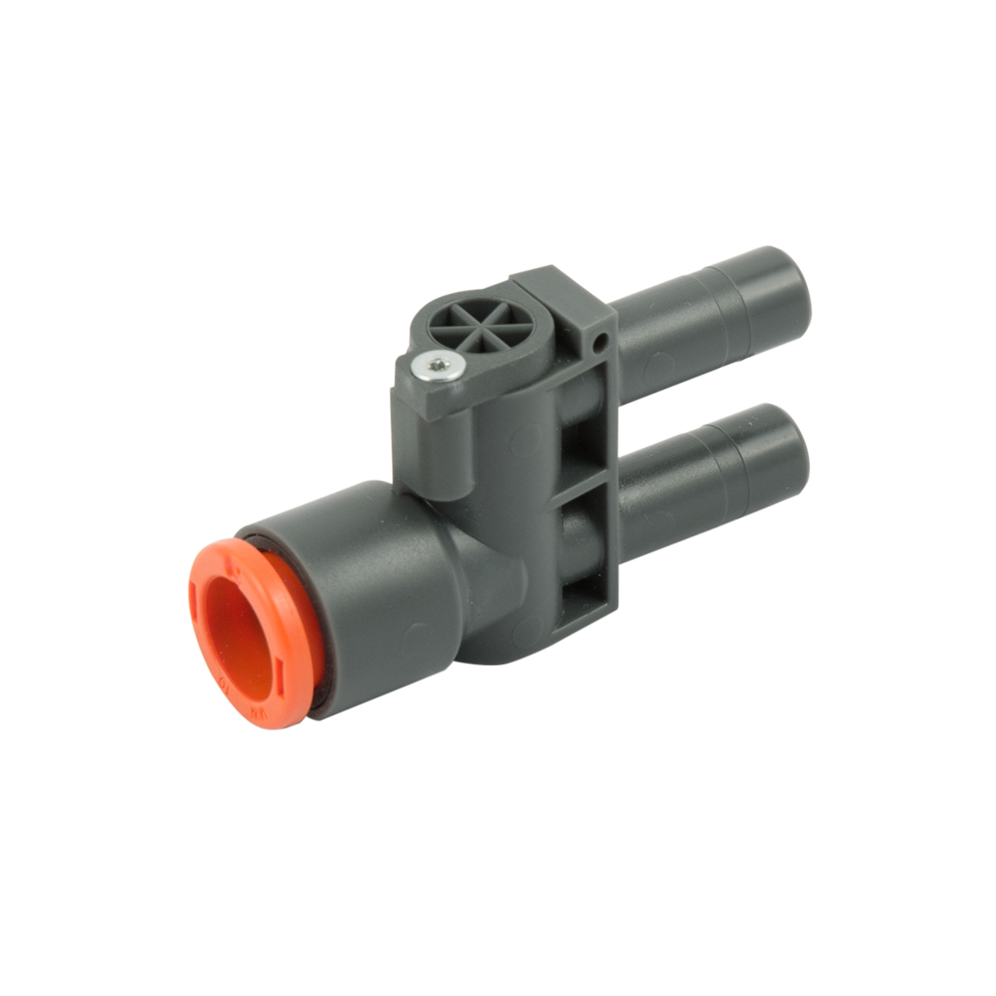 Y-Verbinder EB 80, Stecknippel Ø 8 mm, Schlauch-Ø 10 mm, orange - Riegler 153573