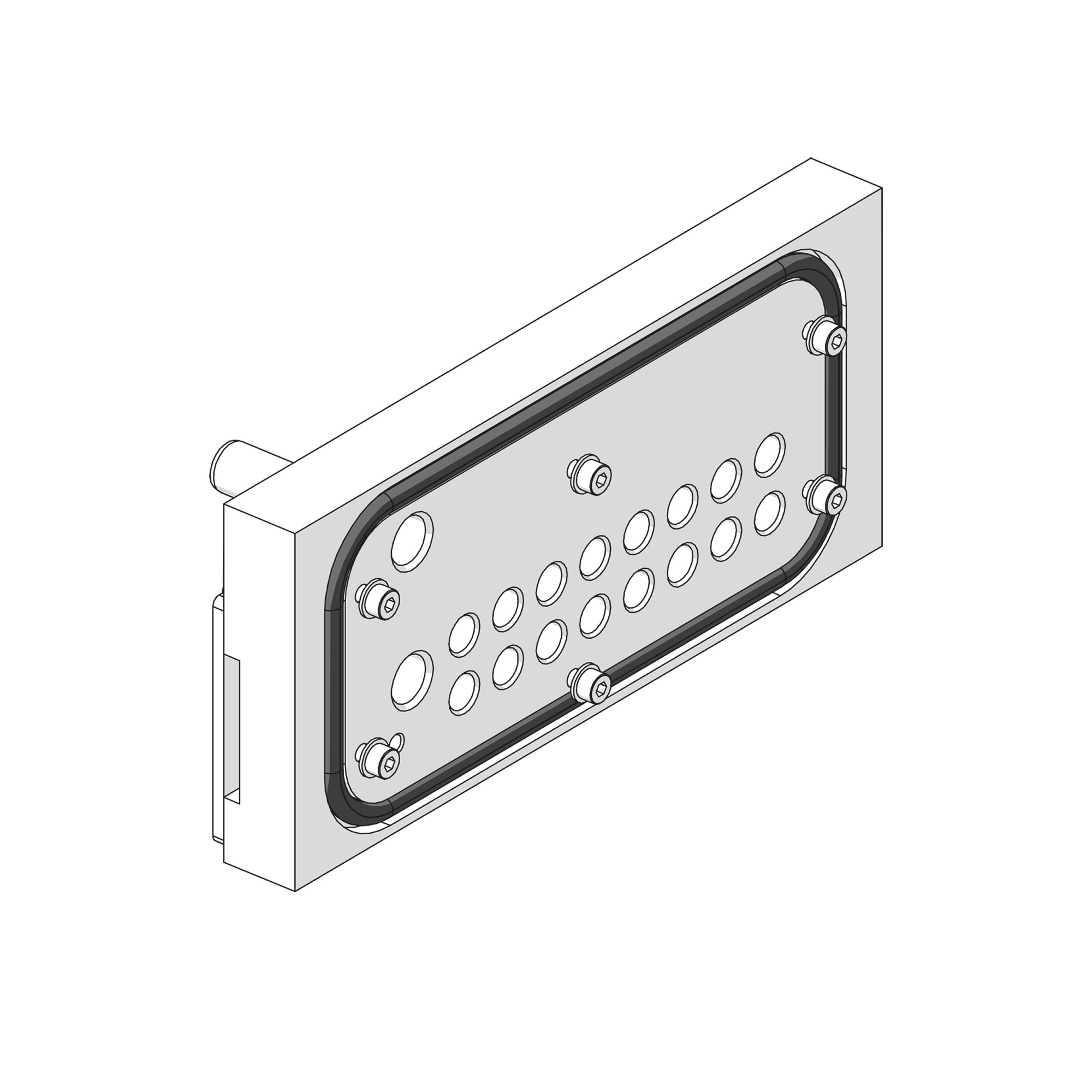 Splash area kit for EB 80, for 3-8 positions, aluminium - Riegler 153690