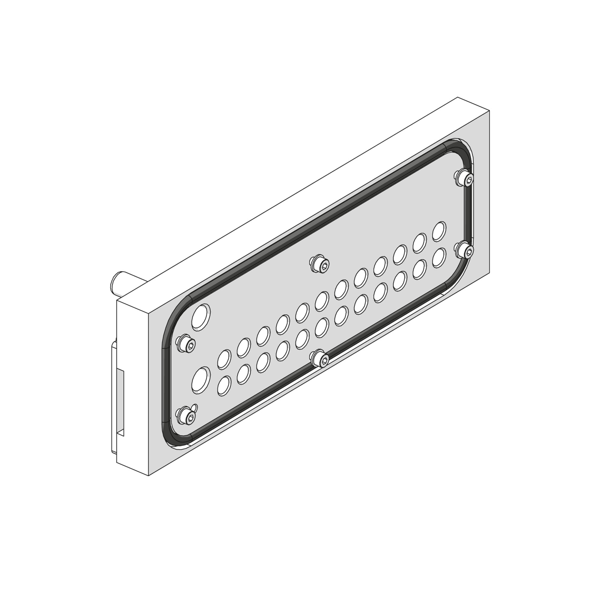 Splash area kit for EB 80, for 8-12 pos., stainless steel - Riegler 153693