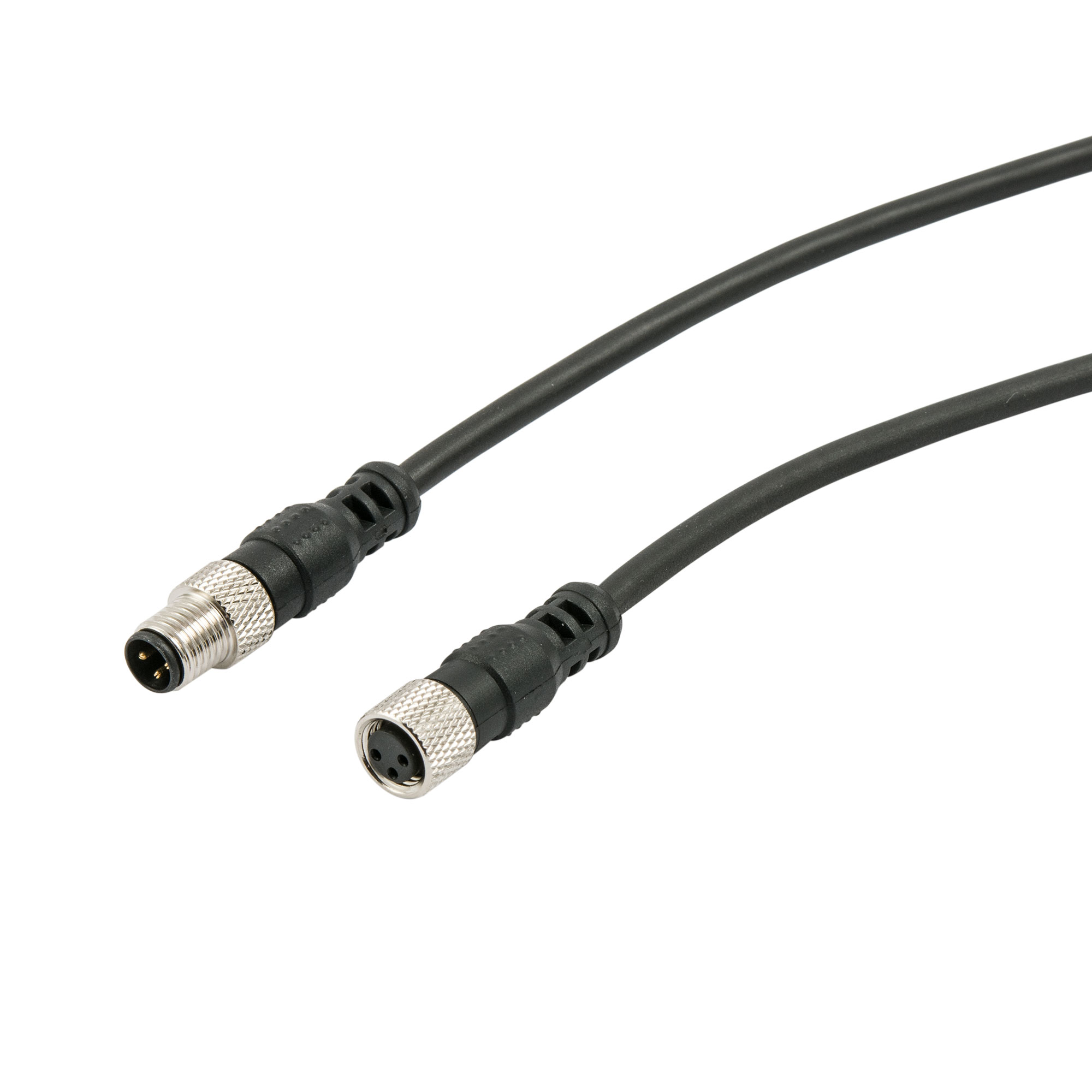 Connection cable digital in/out, M8 male/M8 fem. 0°, 3p, 3m - Riegler 153707
