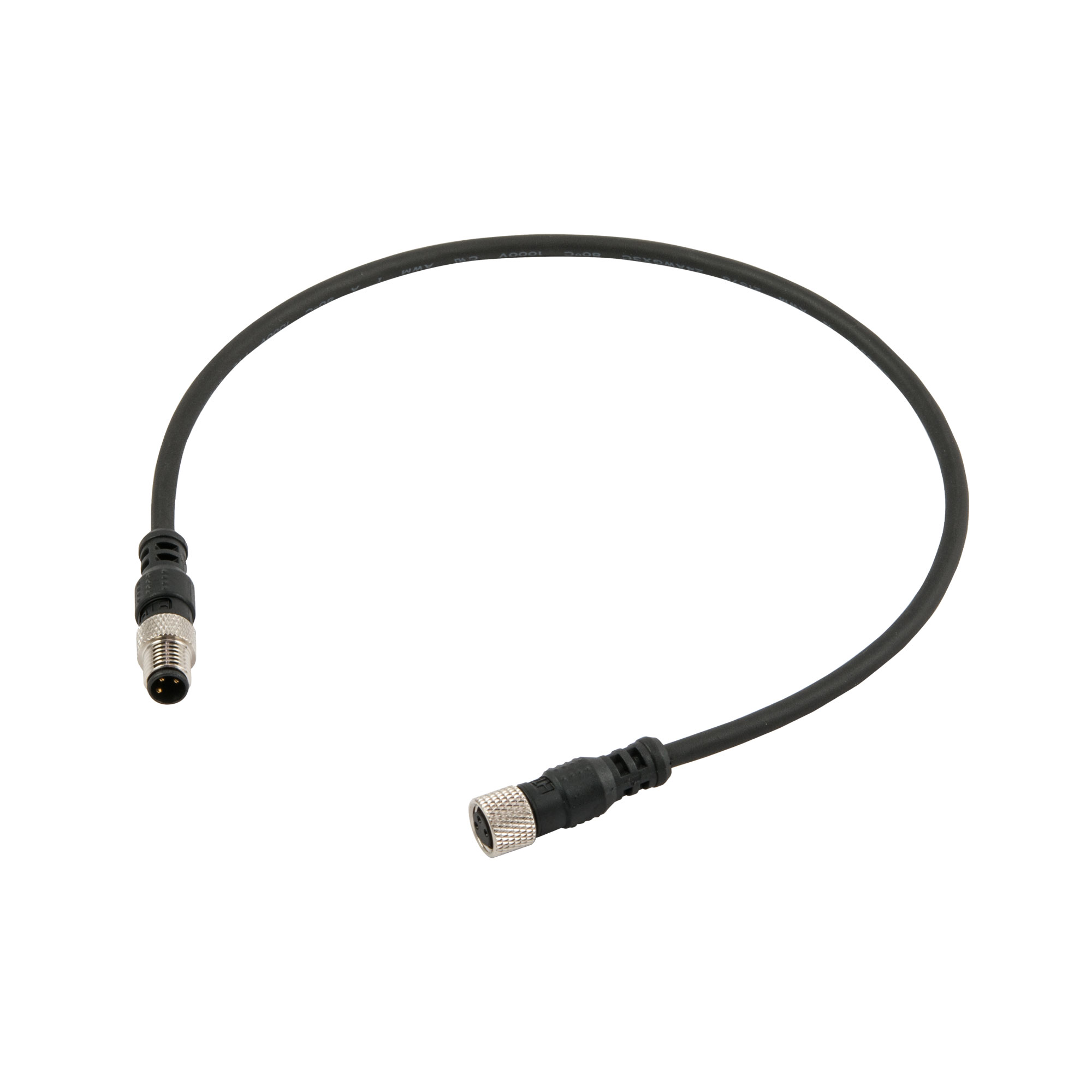 Adapterkabel Druckschalter, M8 St. 0° / M8 Bu. 0°, 3-polig, 0,3 m - Riegler 153725
