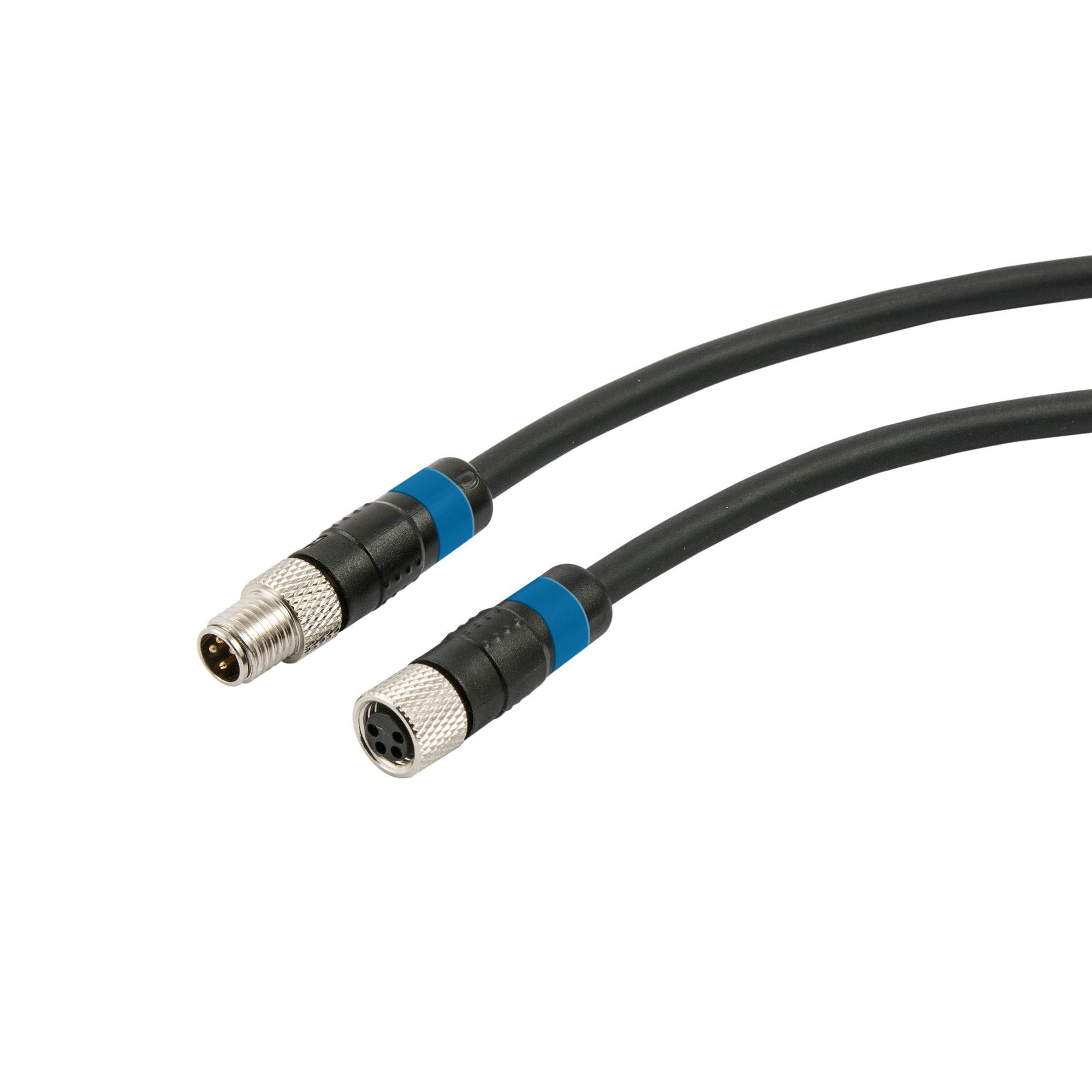 Ad. cable 4-20 mA signals, M8 male/female 0°, 4p, 0.3 m - Riegler 153726