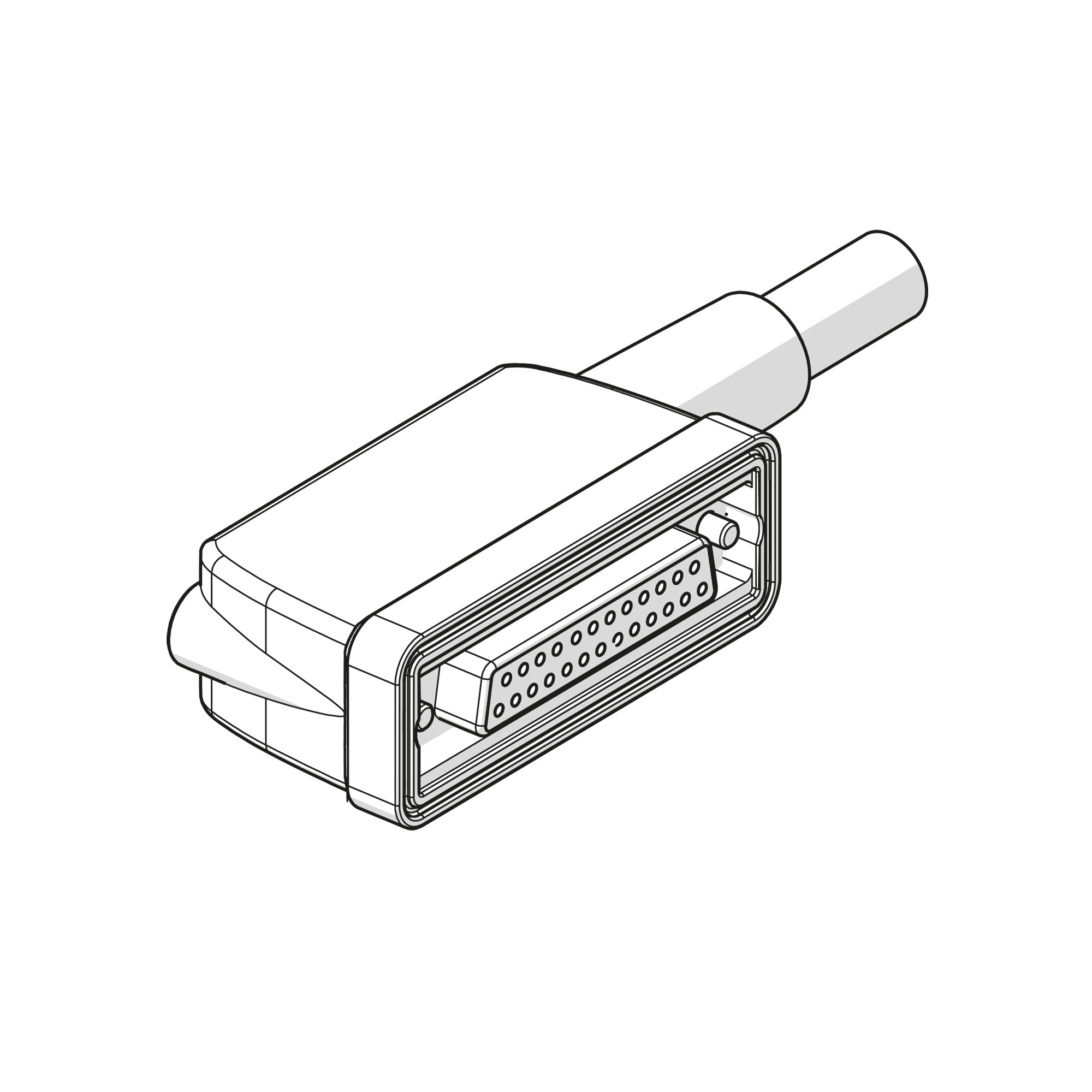Multipolkabel, D-Sub Buchse 44-polig 90° / offenes Ende, 20 m - Riegler 153737