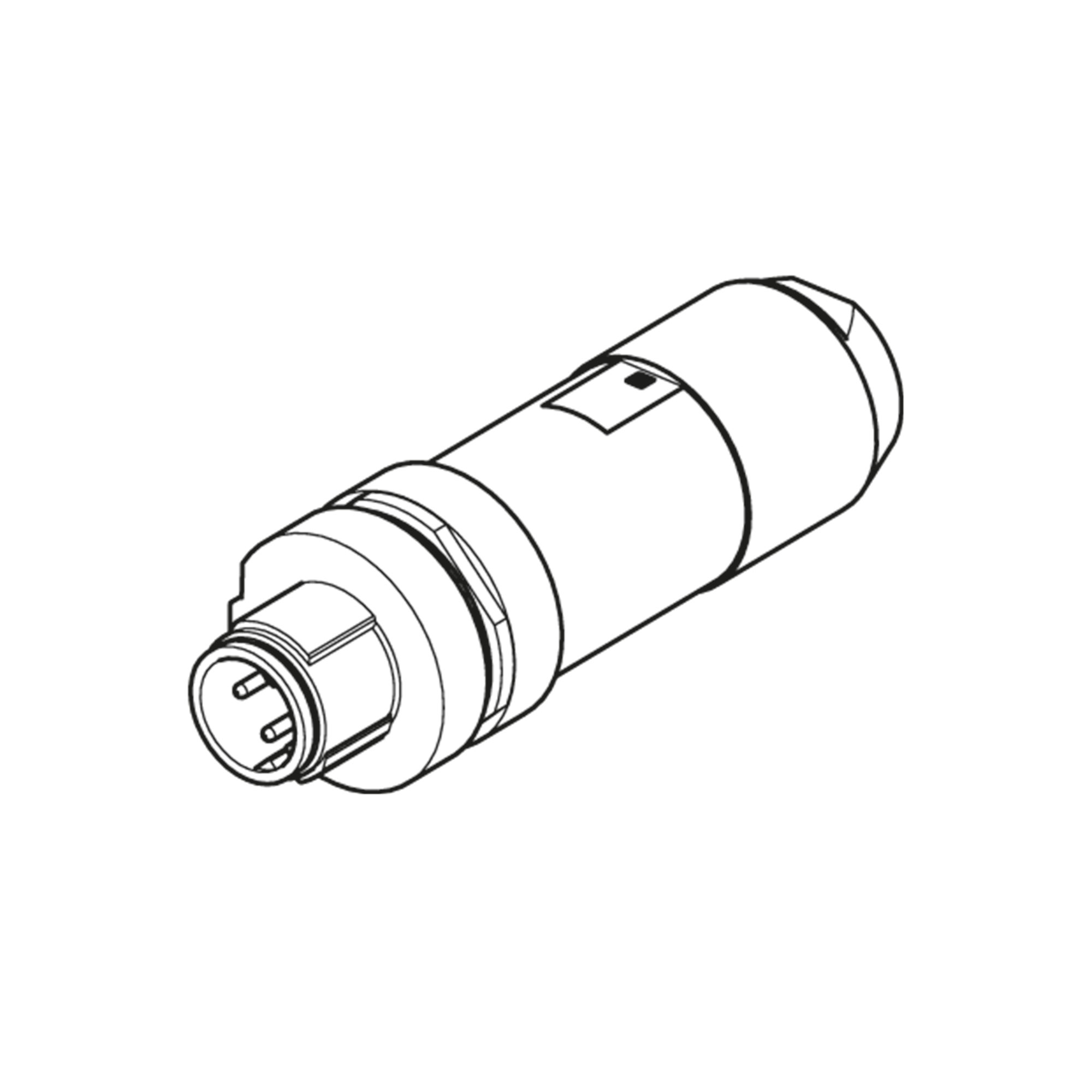 M12 Stecker 0°, für Ethernet, 4-polig, D-kodiert - Riegler 153744