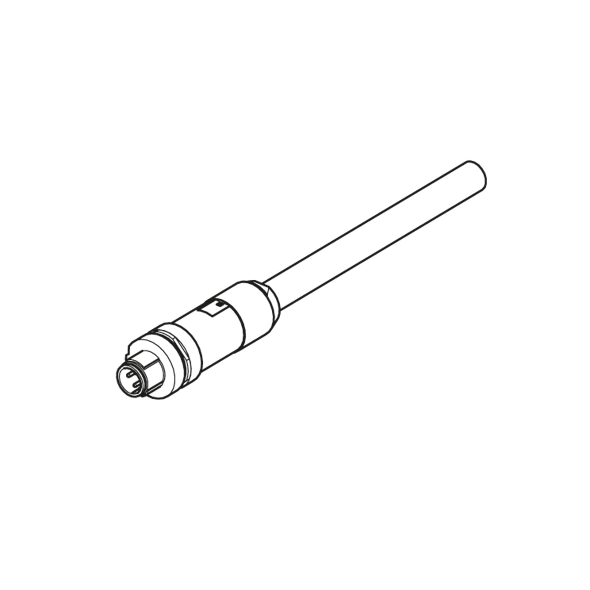 Bus-Kabel, M12 Stecker 0° / offenes Ende, 4-polig, D-kodiert, 5 m - Riegler 153746