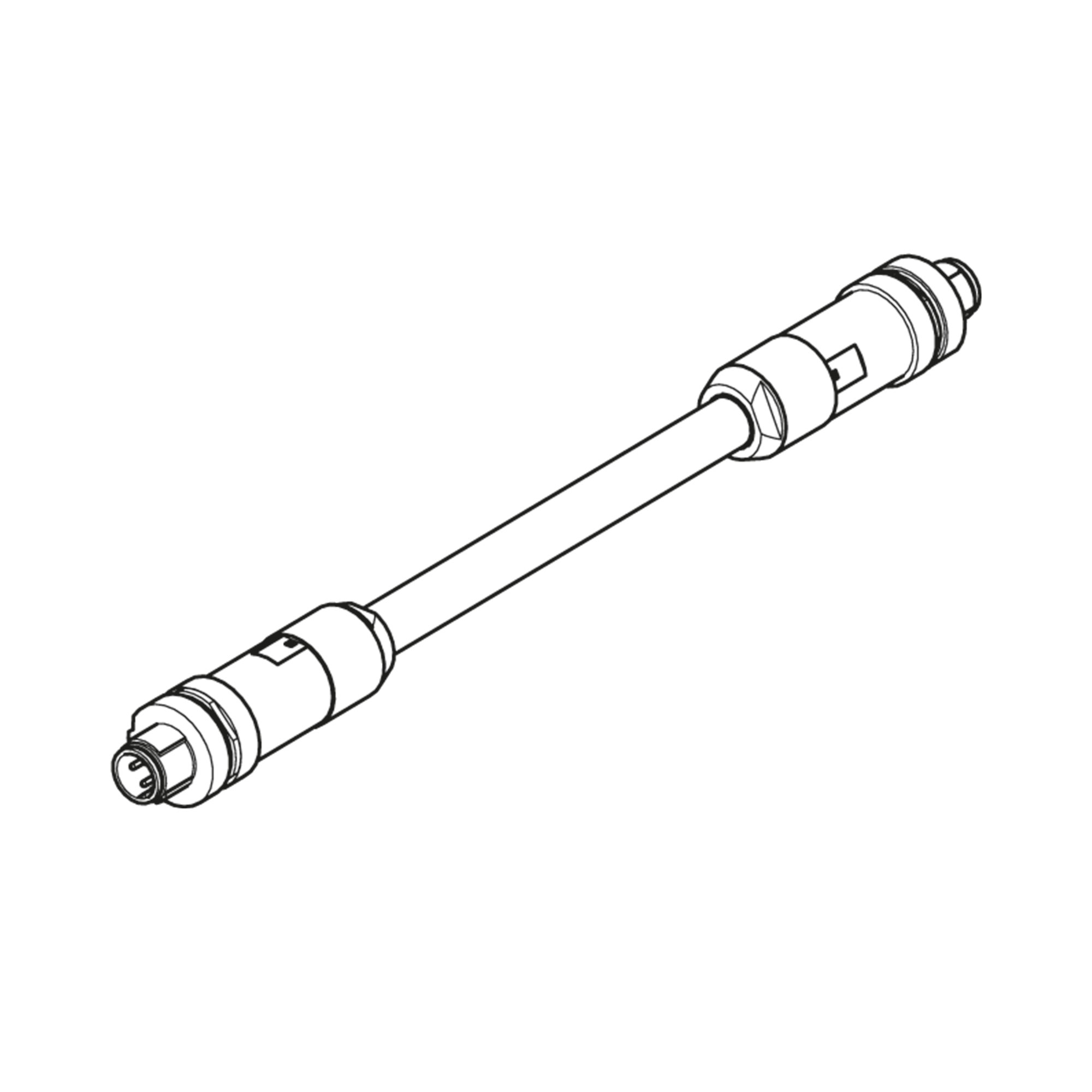 Bus cable Ethernet, M12/M12 male 0°, 4-pin, D enc., 10 m - Riegler 153750