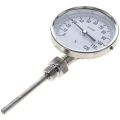 Wika TS 120100100 Bimetallthermometer, senkrecht D100/0 bis +120°C/100mm