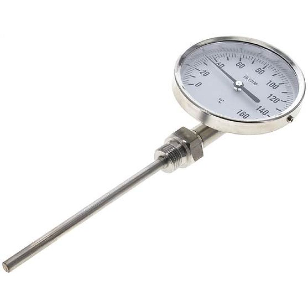 Wika TS 160100160 Bimetallthermometer, senkrecht D100/0 bis +160°C/160mm