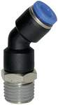 Riegler 109250.Push-in fitting 45° »Blue Series«, rotating, R 1/4 o.