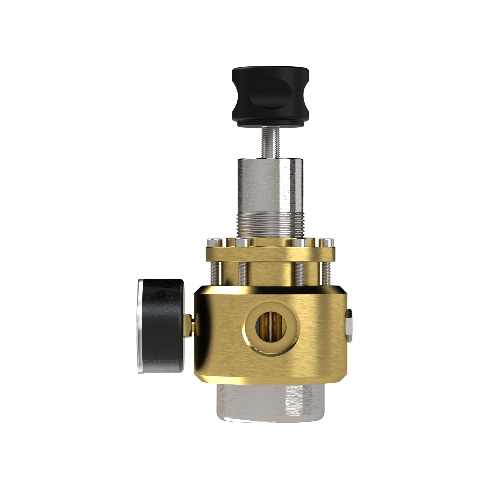 High pressure regulator 60 bar, incl. mano, G 1, cont.range 3 - 50 bar - Riegler 154247