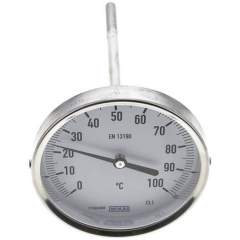 Wika TW 100100160 Bimetallthermometer, waagerecht D100/0 bis +100°C/160mm