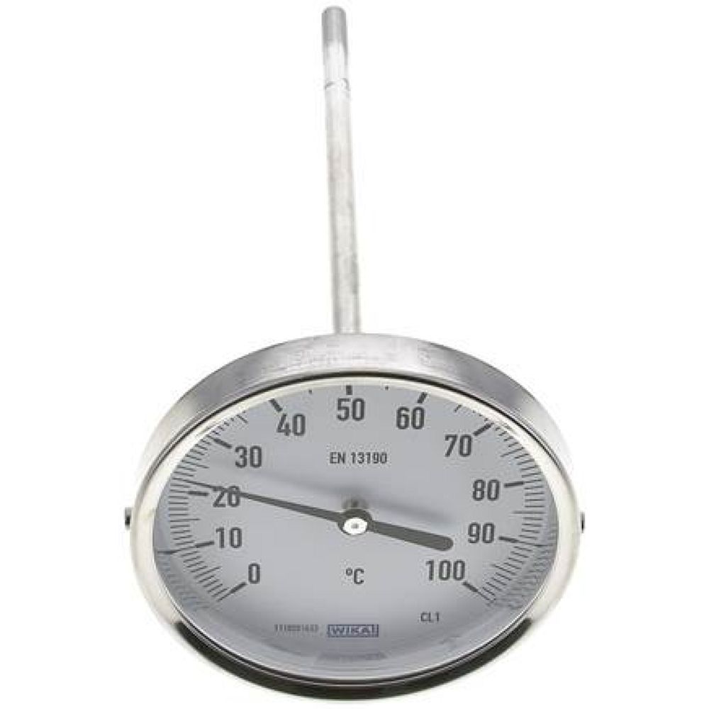 Wika TW 100100200 Bimetallthermometer, waagerecht D100/0 bis +100°C/200mm