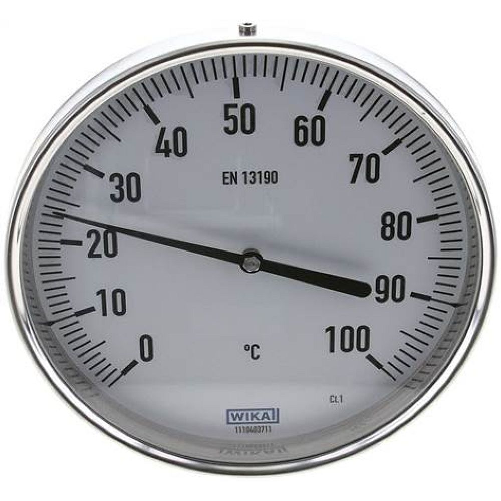 Wika TW 100160160 Bimetallthermometer, waagerecht D160/0 bis +100°C/160mm