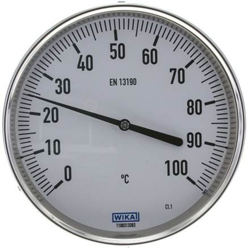 Wika TW 10016063 Bimetallthermometer, waagerecht D160/0 bis +100°C/63mm