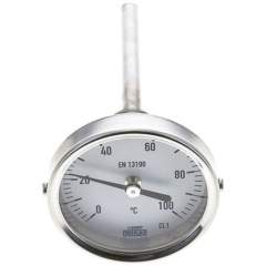 Wika TW 10063100 Bimetallthermometer, waagerecht D63/0 bis +100°C/100mm