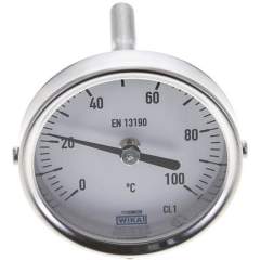 Wika TW 1006363 Bimetallthermometer, waagerecht D63/0 bis +100°C/63mm