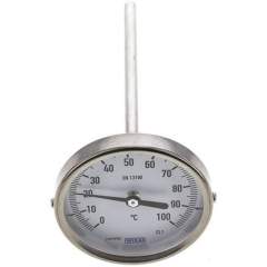 Wika TW 10080160 Bimetallthermometer, waagerecht D80/0 bis +100°C/160mm