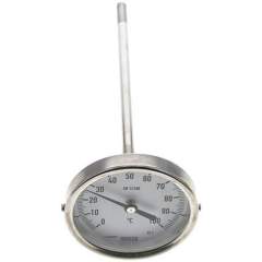 Wika TW 10080200 Bimetallthermometer, waagerecht D80/0 bis +100°C/200mm