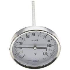 Wika TW 120100160 Bimetallthermometer, waagerecht D100/0 bis +120°C/160mm