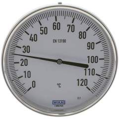 Wika TW 120160100 Bimetallthermometer, waagerecht D160/0 bis +120°C/100mm