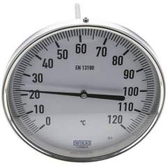 Wika TW 120160200 Bimetallthermometer, waagerecht D160/0 bis +120°C/200mm